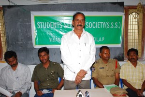 Students Service Society (S.S.S) conducts personality Development session for students at vizia nagaram on 29th Dec 2009. C.I Mr. Sri Hari Raju was the chief speaker of the event and Mr.Datla Vijaya Rama Raju was the chief guest of the event.