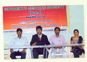 Press meet in Acharya Nagarjuna University Date  27th Oct 2009.